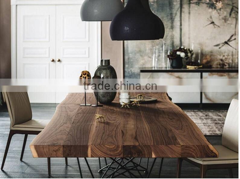 Momoda High_end Italian modern furniture personal customization 2.4M big size solid wood dining set contemporary dining table