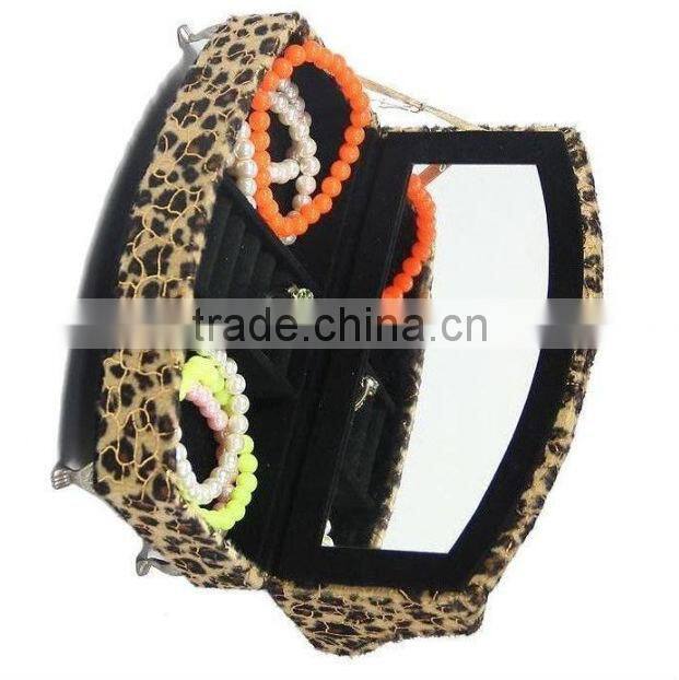 bed model jewelry box, ring box,earring box with mirror inside