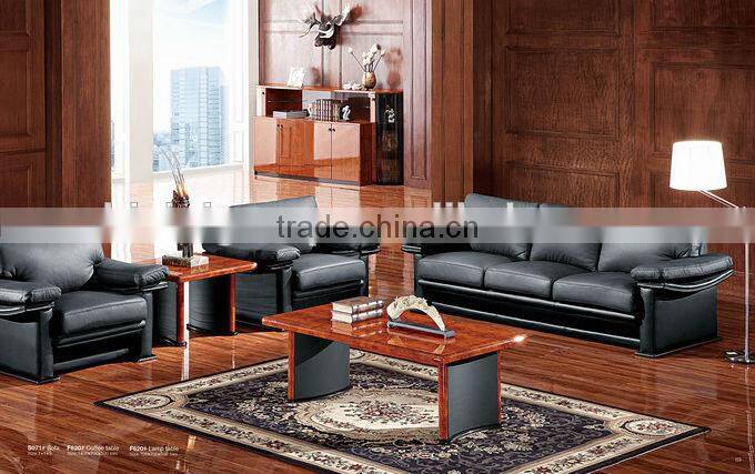 Office Furniture, Black leather office sofa,Elegant office reception sofa(BF08-0212)