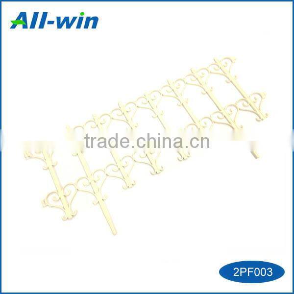 Outdoor plants trellies European style white environment protection firm plastic garden fence
