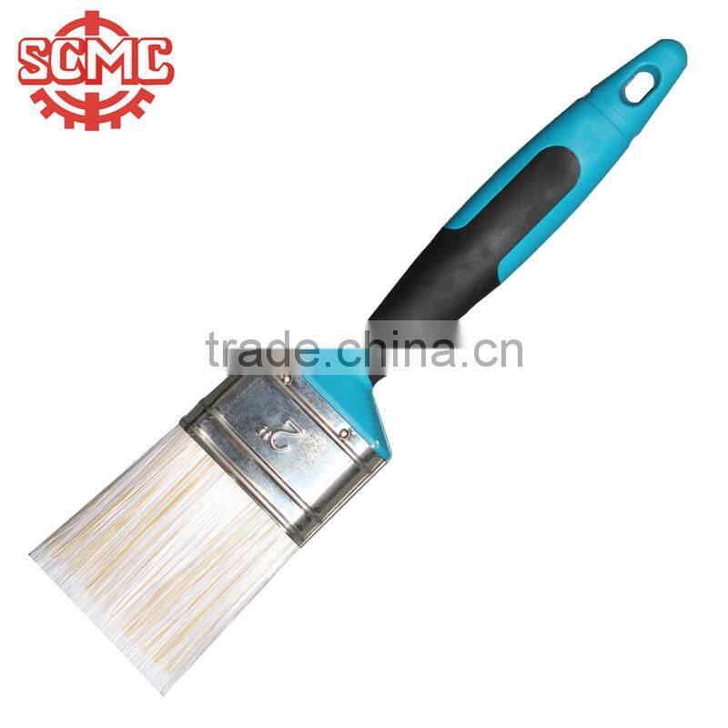 rubber plastic handle stainless steel ferrule mixed bristle paint brush