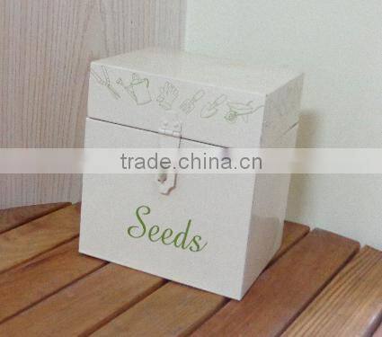 Metal seed box/ powder-coated/decal