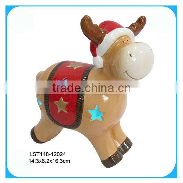 pottery Xmas decoration with LED