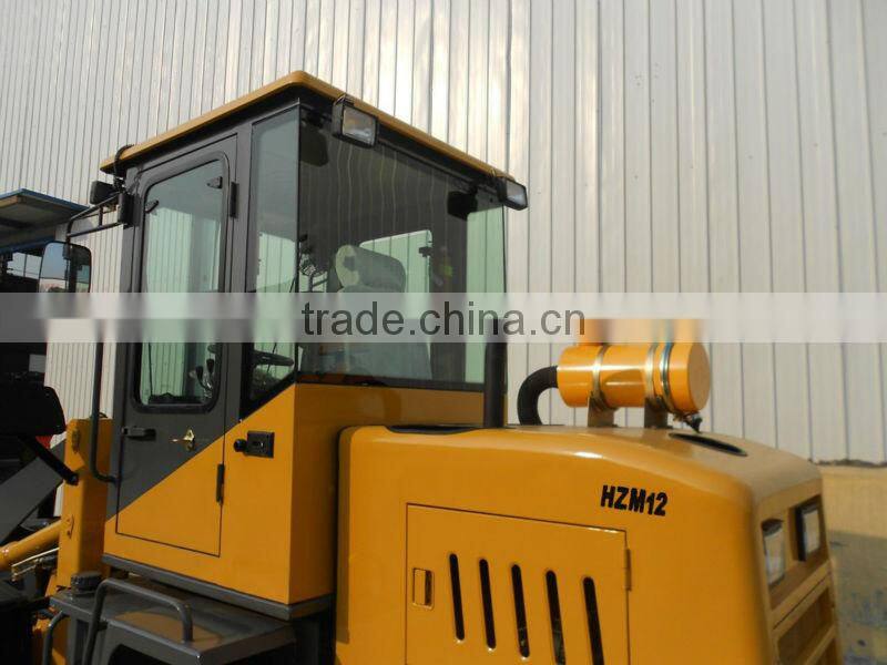 Low price Russia Market CE ZL12 wheel loader with Changchai engine made by HZM