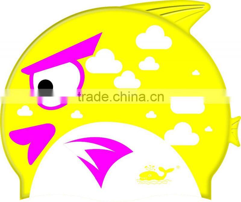 High quality shark swimming caps colorful baby swim cap rubber swim cap for youth