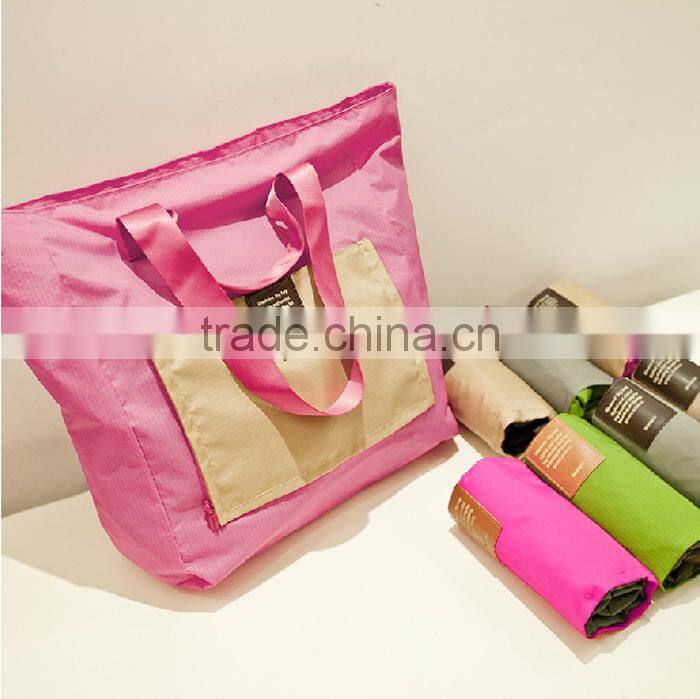 Korea Style Polyester Folding Travel Shopping Bag