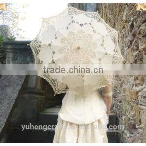 victorian style white lace crafts parasol for promotion