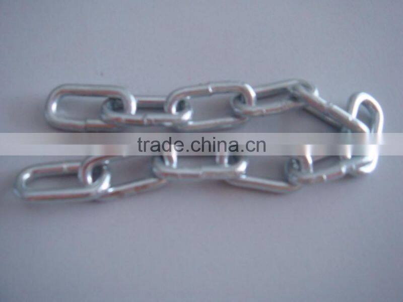 bright electric galvanized welded iron chain with high quality
