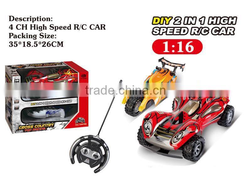 Super 4CH rc car toy small scale high speed diy rc car kit 27MHz/40MHz with EN71/ASTM/EN62115/6P