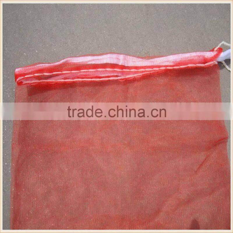 colorful PE mesh bag for vegetable packing