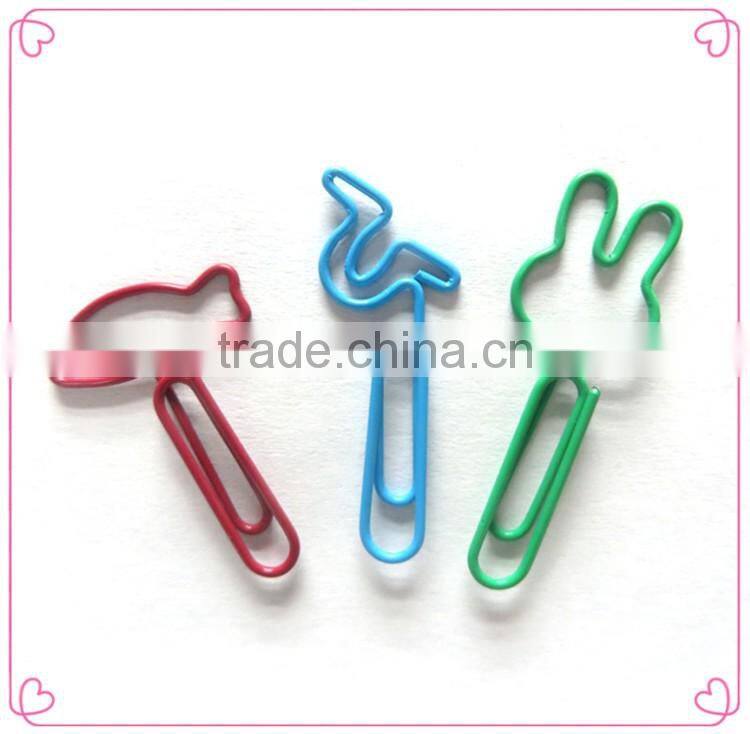 Factory directly assorted colors shapes long metal paper clip gifts