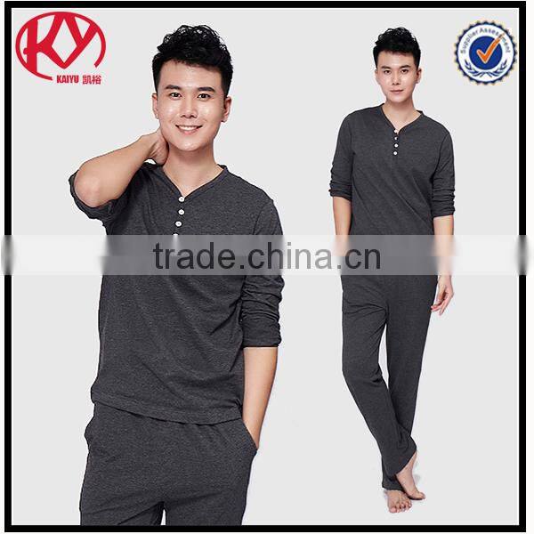 men pajamas plain sleepwear cotton custom wholesale pajamas