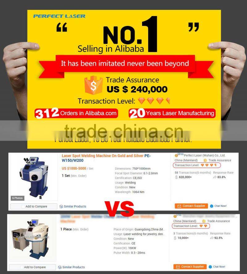 Laser Spot Welding Machine On Gold and Silver PE-W150/W200