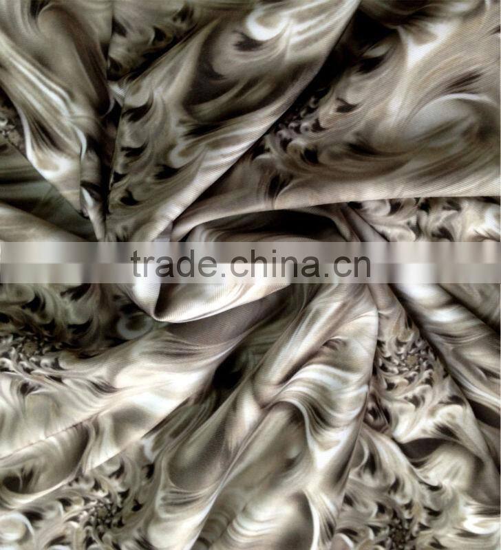 4 way stretch Poly Spandex flower transfer printed fabric