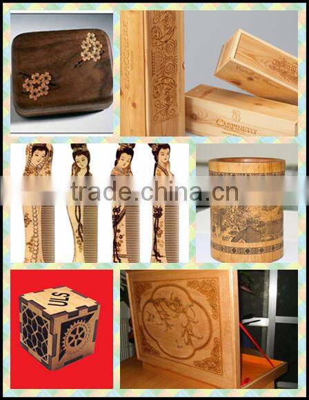 laser engraving machine system with co2 laser tube wood bamboo plexglass crystal leather rubber marble ceramics and glass