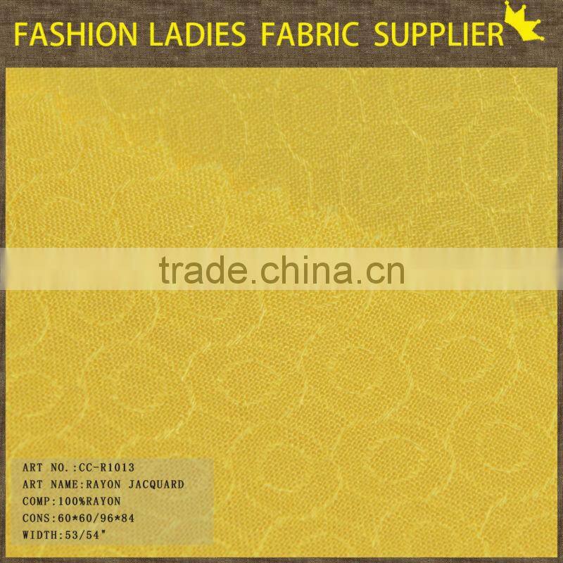 fashionable 100 pure rayon challie dobby fabric for suit and pants solid rayon fabric jacquard fabric price per meter