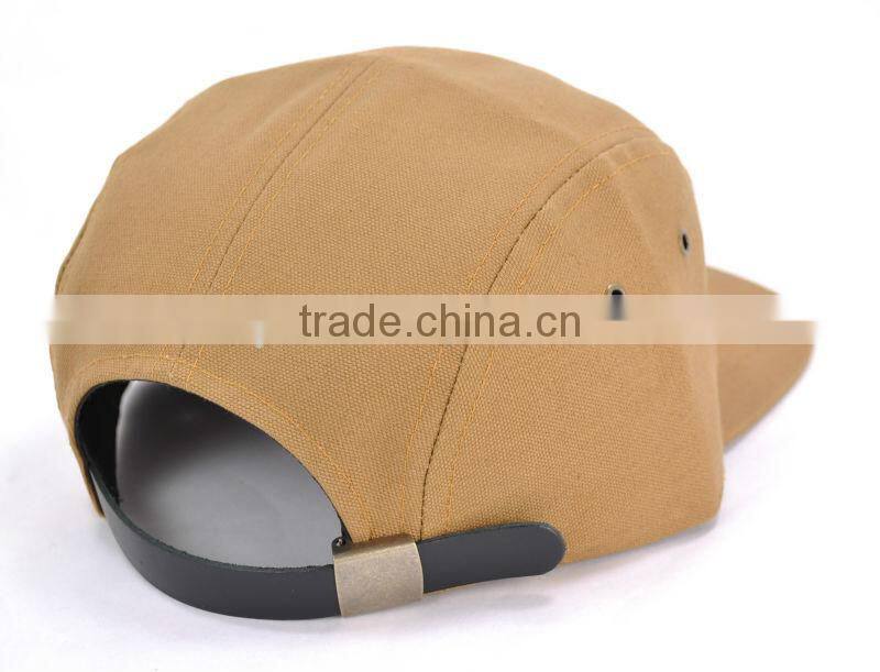 Flat brim old school rust 5 panels baseball plain strp back hats