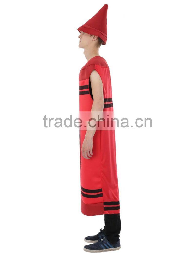 Adult Men's Red Crayon Costume