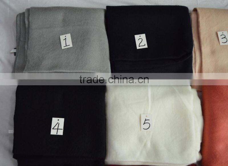 Fashion popular lady men unisex soft viscose winter solid plain fleece scarf