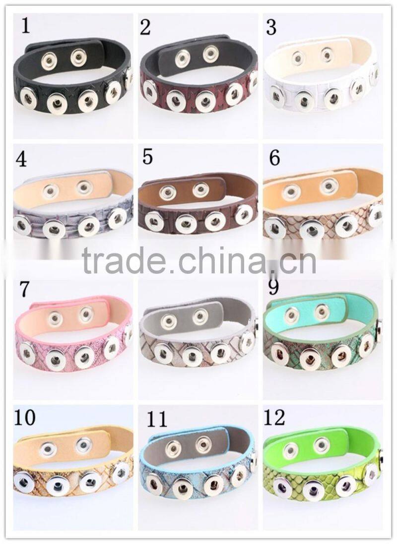 Free Sample Vintage flower design bangle two parts lobster clasp bangle diy snap button charm bangle