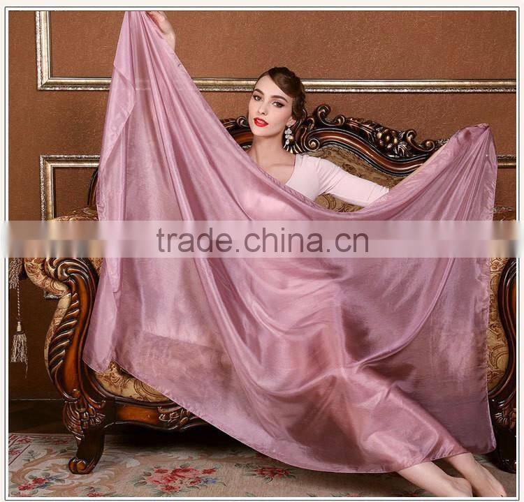 best-selling chinese solid white blue purple pink pure 100% silk long scarf