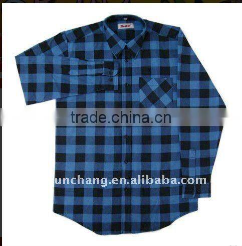 Rongcheng chinese factories men long sleeve flannel shirt