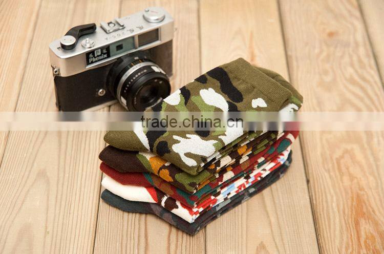 New Autumn Winter Cotton Men Socks Wholesale Korean Classic Camouflage Socks