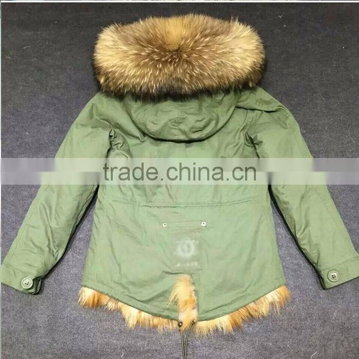 Myfur Natural Real Raccoon Fur Hood China Factory Price Parka Wholesale