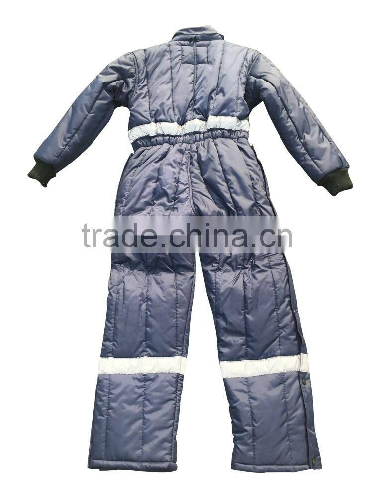 Winter warm cold frozen coverall garment mens safety freezer suit