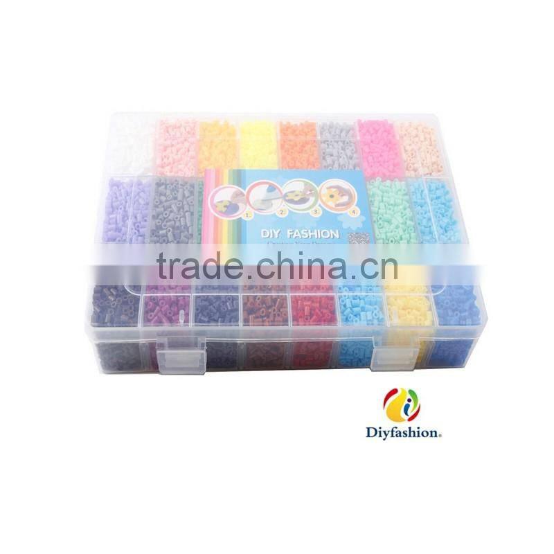2400Pcs 24 Color Hama Beads 5MM Perler Beads DIY Creative Puzzles Tangram Jigsaw Board Educational Baby Kid Toys Gifts