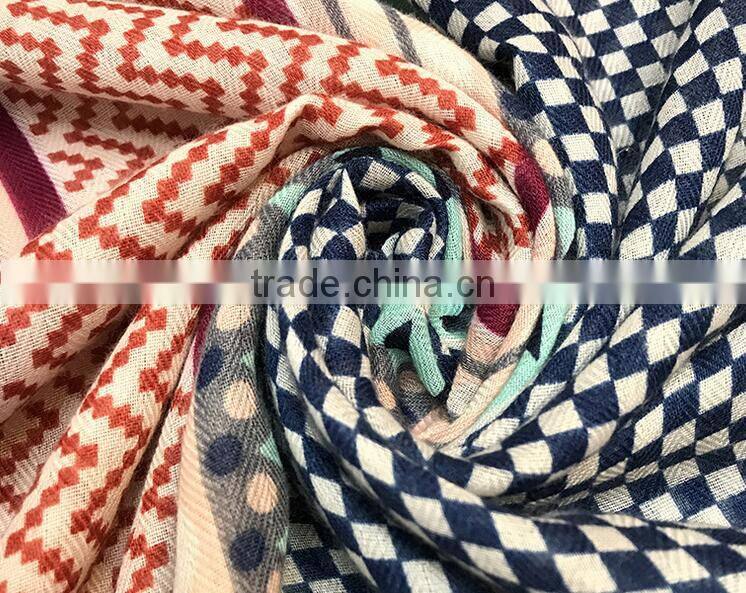 hot sale summer spring printed scarf with tassel women fashion shawl