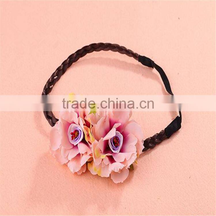 Hawaii Flowers Wig Hairband Wreath Hair Hoop Beach Bohemian Hairpin Fashion