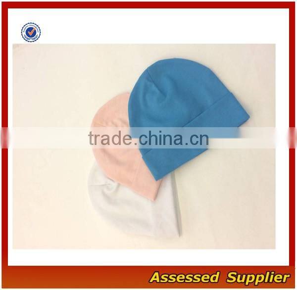 ZT1028 Soft 100%organic cotton infant baby hat/ Hospital newborn baby solid caps
