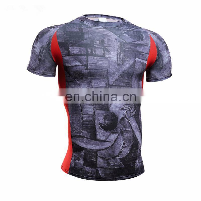 Men Short sleeves sublimation fitness compression wear for sale