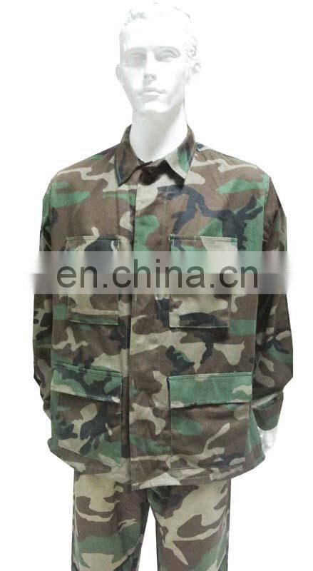 Factory OEM Pure Color Army Tactical BDU Woodland Camouflage Military Uniform/Jungle Camouflage Battle Dress Uniform