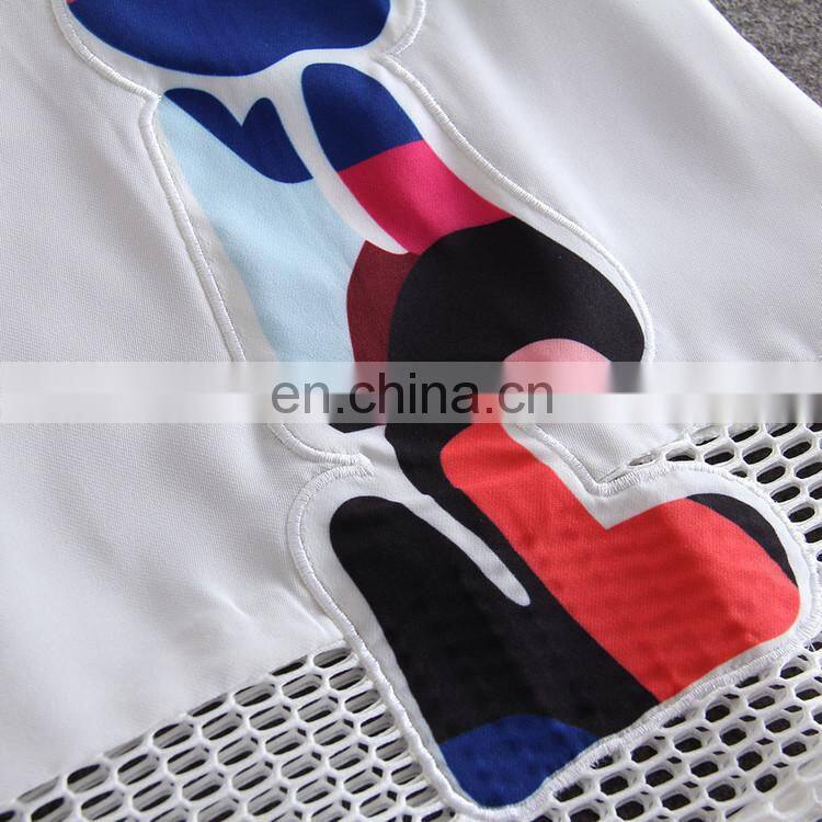 2015 new white top and long pants hot sell two piece set