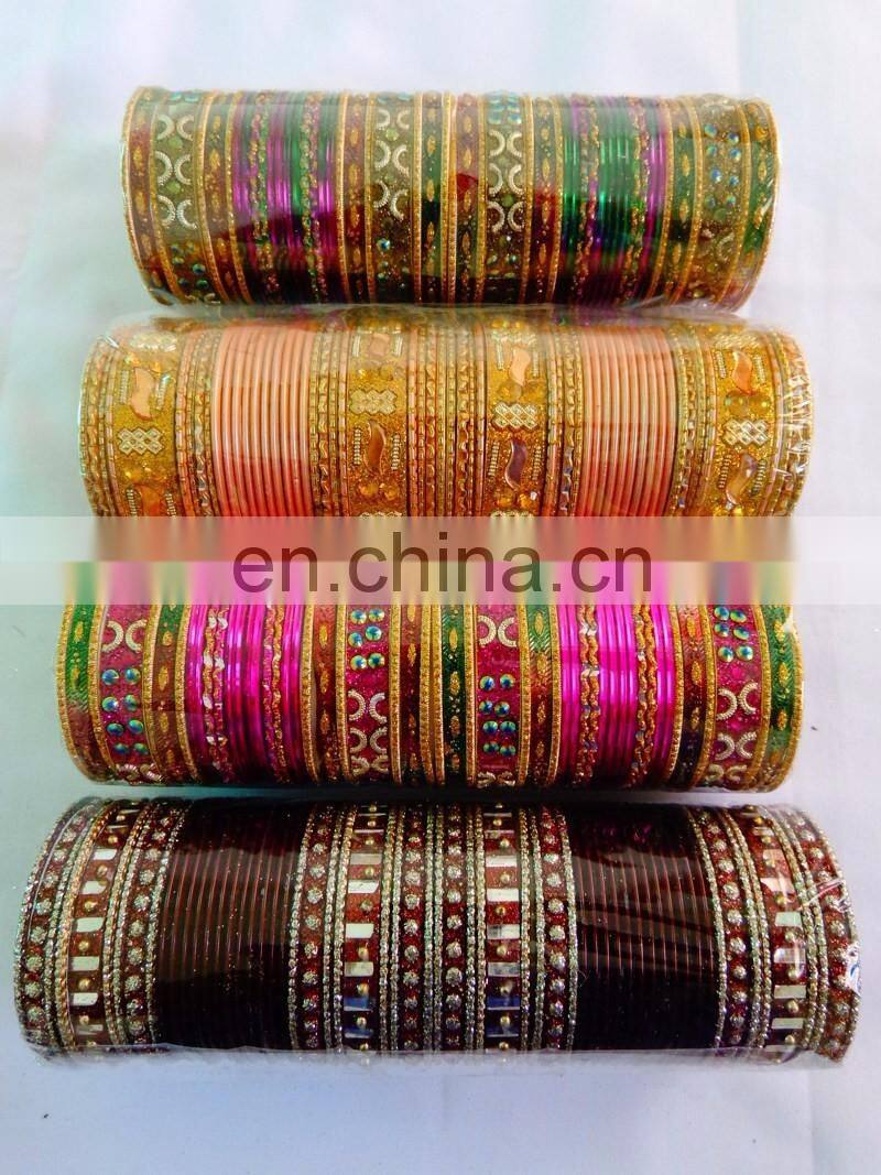Indian wedding wear metal bangles - Bollywood style metal kangan - Traditional metal bangle churi