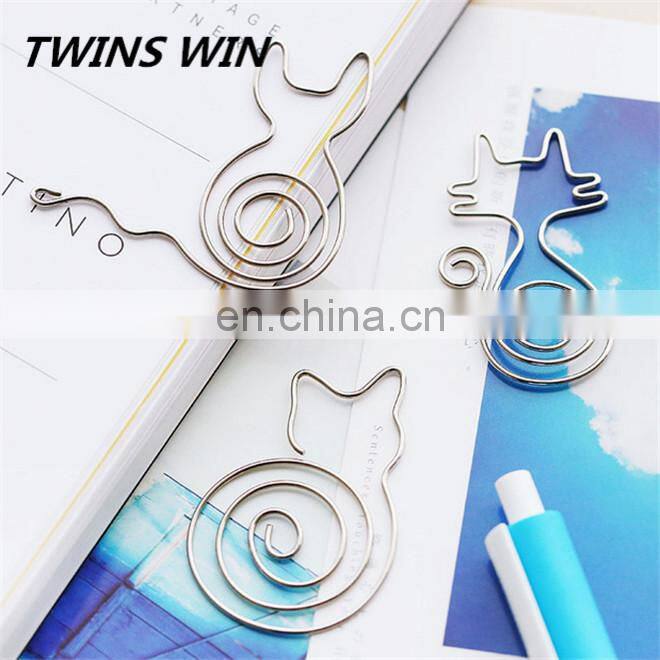 2018 best-selling promotion children list stationery items for schools , Cheap Cartoon metal animal bookmarks for books