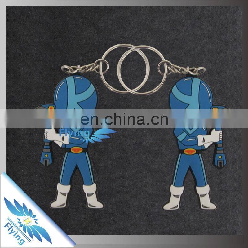 cheap and premium quality embossed logo pvc keychain/ silicone keychain