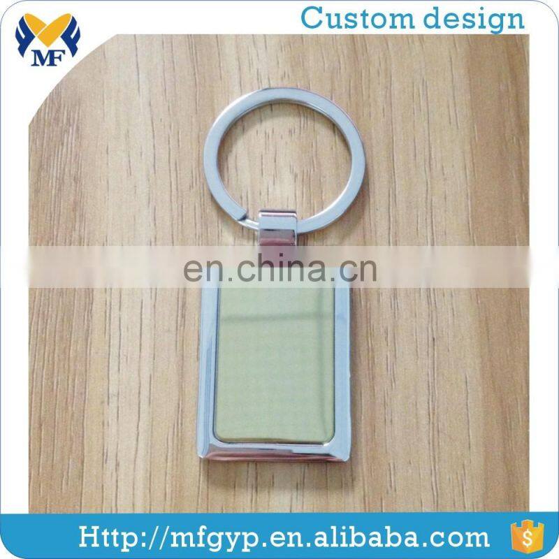 Wholesale metal square cheap blank keychain