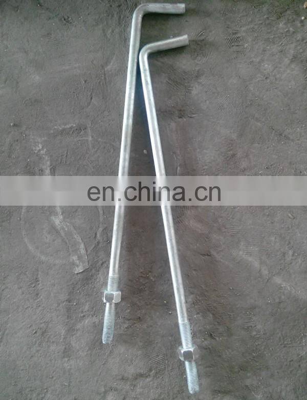 Carbon steel forged hook bolt L bolt pigtail hook bolt