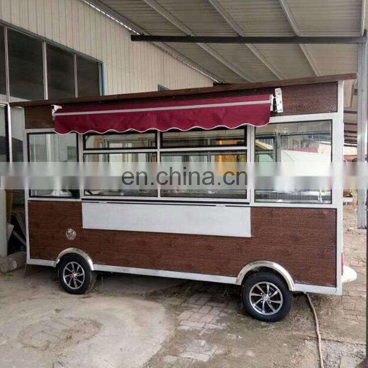 2017 hot sale cheap ice cream cart gas tricycle mobile hot dog cart