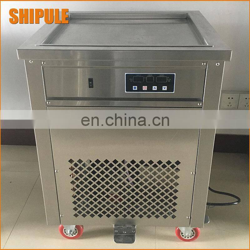 Single Pan Rolled Fried Ice Cream Machine Price / Single Round Pan Ice Frying Machine