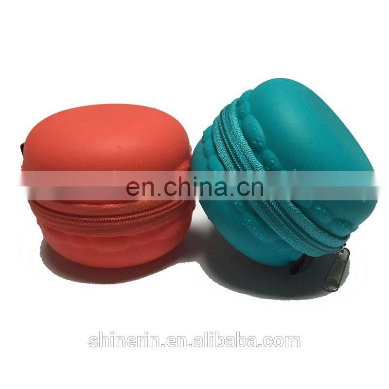 Round MacaronCoin Bag Custom Women Clutch Purse Fashion Girls Silicone Wallet