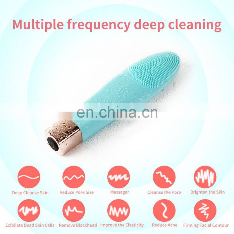 LEVETT Jeos Silicone Facial Cleansing Brush IPX7 Waterproof Mini Magnetic Rechargeable Massager with 10 Skincare Modes