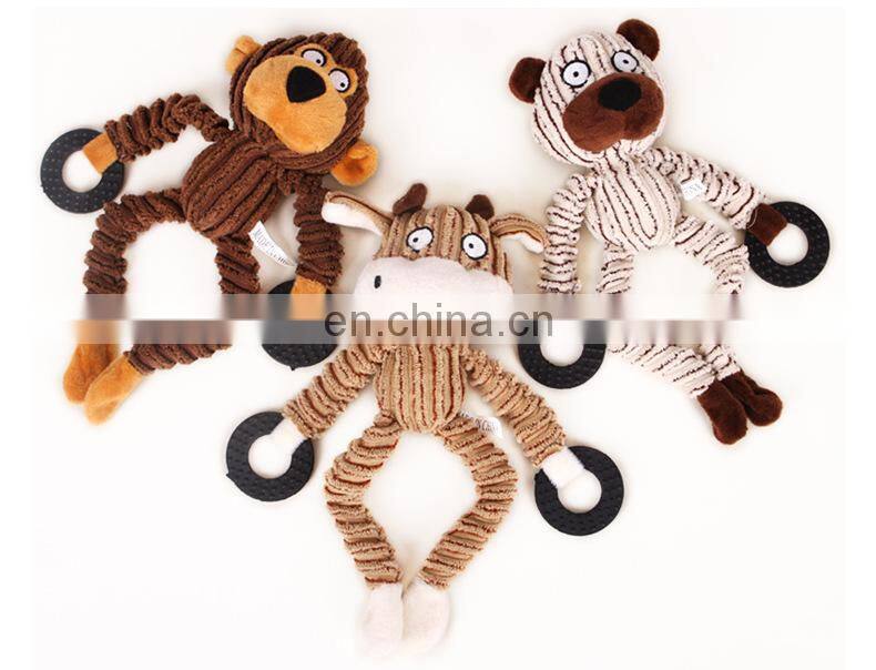 Pet plush educational Bite-resistant molar vocal dog toy Clean teeth odor-absorbing animal modeling toy
