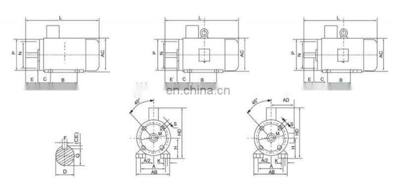 415v three phase ac electric motor