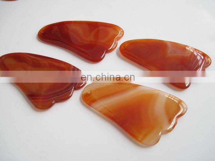 Natural guasha scraper agate jade guasha masaj aletleri stone scraping tool
