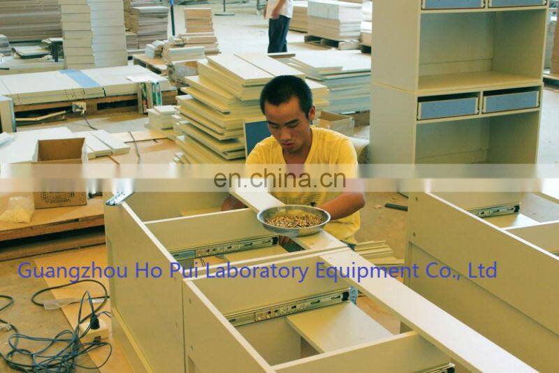 Electristic Lab wall bench Steel and Wood Laboratory Chemical Wall Bench C Frame