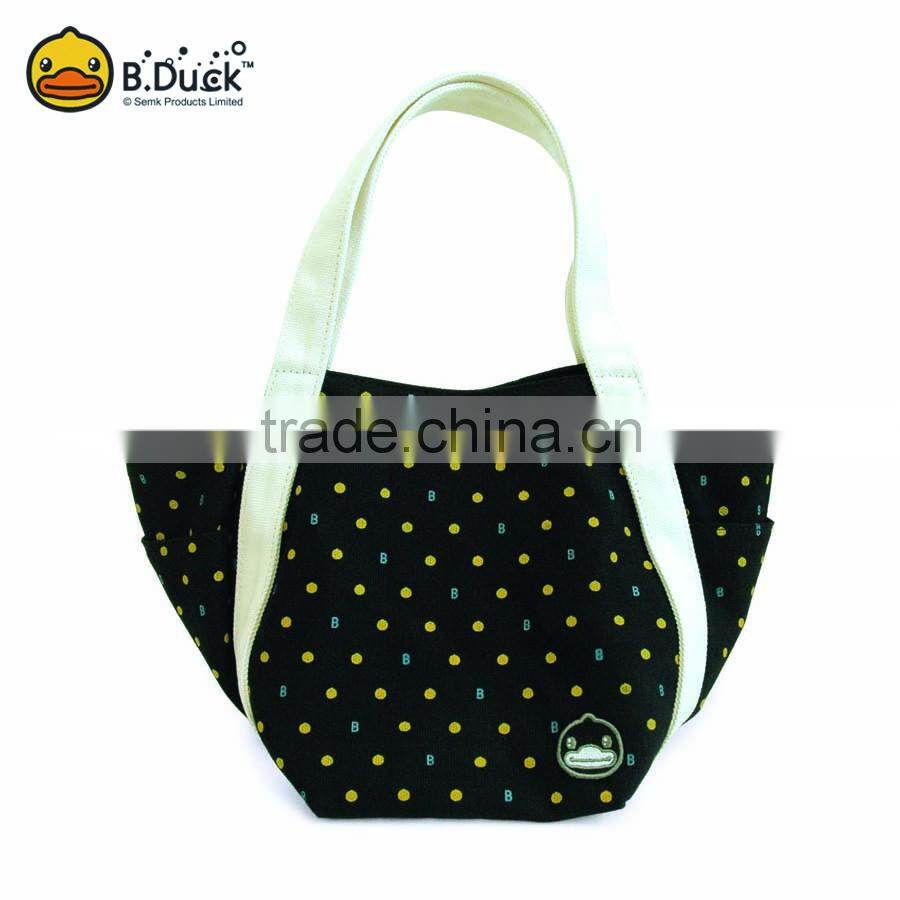 Fashion foldable tote bag with rope handle plastic tote bag with zipper